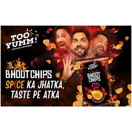 Too Yumm! Bhoot Potato Chips - Bhut Jolokia Chillies Flavour with Naagin Hot Sauce
