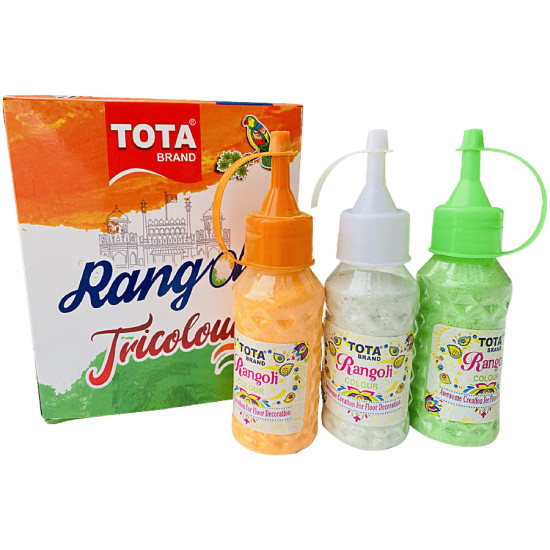 Tota Rangoli Tricolour Powder - Vibrant Holi Colours
