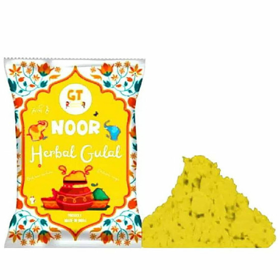 GT Colourful Holi Noor Herbal Gulal - Yellow 100 g - Eco-friendly & Skin-friendly