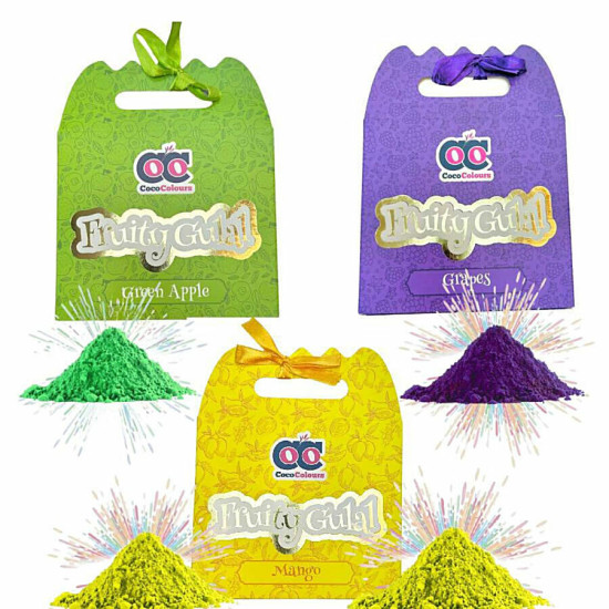 Coco Colours Holi Fruity Gulal - Herbal & Skin-Friendly