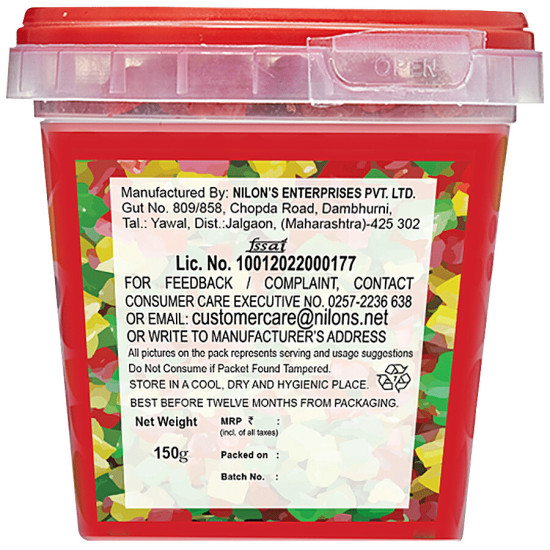 Nilon's Sweet Tooty Fruity Tub 150 g - Colorful Candid Papaya