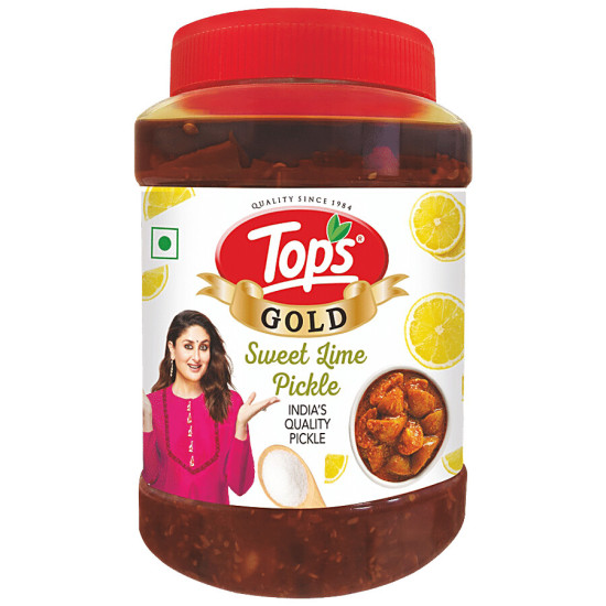 Tops Gold Sweet Lime Pickle - Tempting Flavour & Rich Aroma