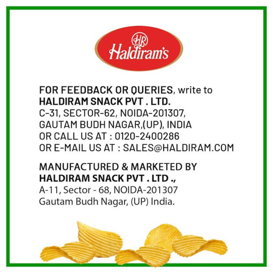 Haldirams Chips - Pudina Treat, 55 G Pouch - Refreshing Pudina Flavor