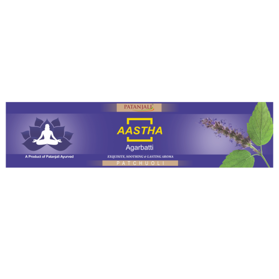 Aastha Agarbatti Patchouli 20g - Calming Aroma