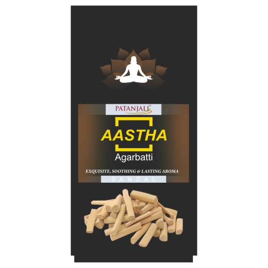 Aastha Agarbatti Sandal 150 g - Soothing Sandalwood Aroma
