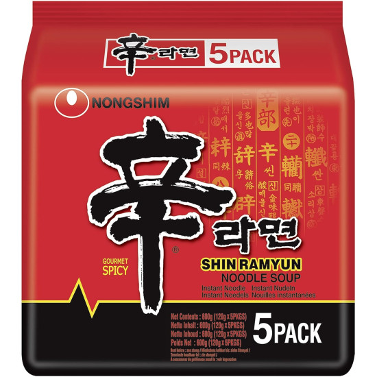 Nongshim Shin Ramyun Korean Style Spicy Noodle Soup - Authentic Korean Spice Nongshim Shin Ramyun Korean Style Spicy Noodle Soup - Authentic Korean Spice