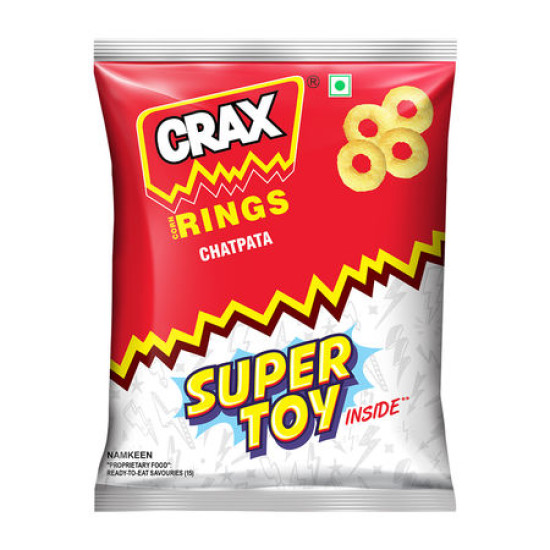 Crax Corn Rings, Chatpata, 24g - Irresistible Masala Flavor