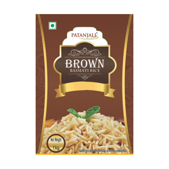 Patanjali Brown Rice Sona Masoori 1 kg - Premium Quality Brown Rice