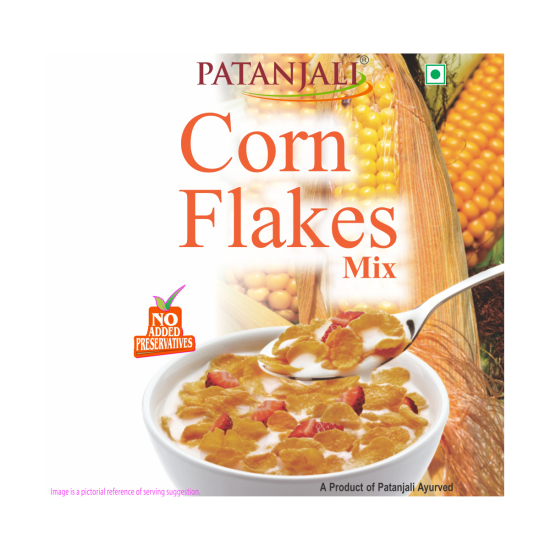 Patanjali Corn Flakes 875 g - Nutritious Breakfast Cereal