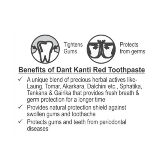 Patanjali Dant Kanti Red Toothpaste 100 g - Natural Oral Care Solution