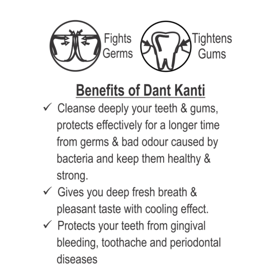Patanjali Dant Kanti Fresh Active Gel 80 g - Refreshing Dental Care Solution