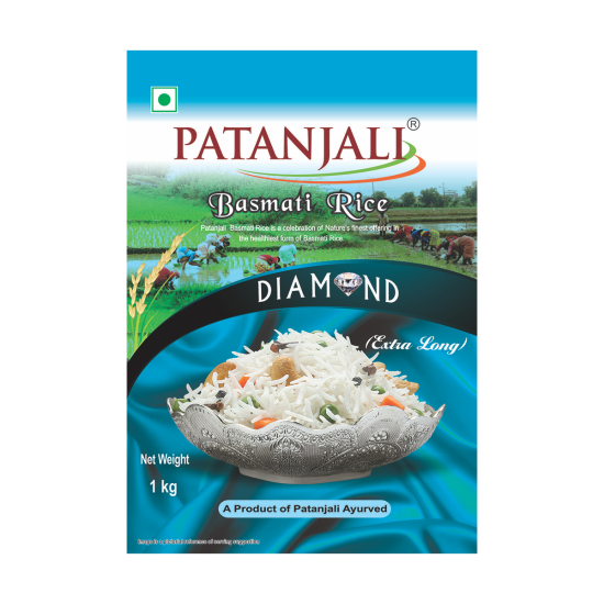 Patanjali Diamond Basmati Rice 1 kg - Premium Quality and Aroma