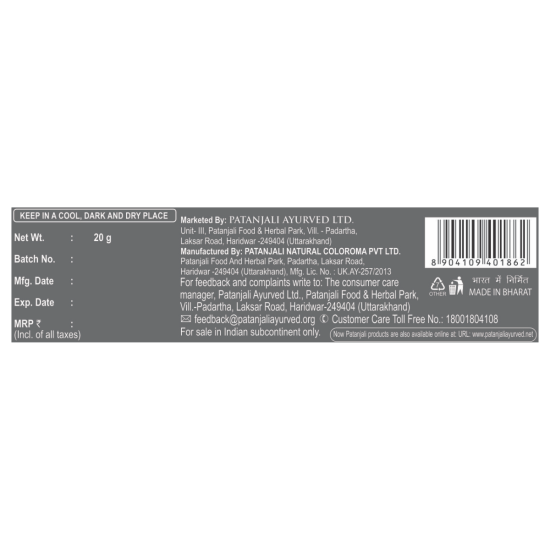 Patanjali Kesh Kanti Herbal Mehandi Natural Black - Natural Hair Color Solution