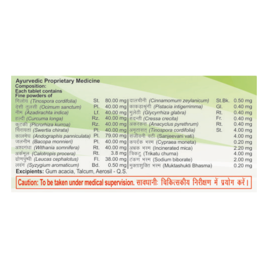 Divya Jwarnashak Vati 20 g - Trusted Herbal Supplement