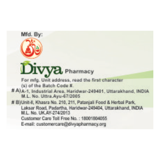 Divya Jwarnashak Vati 20 g - Trusted Herbal Supplement