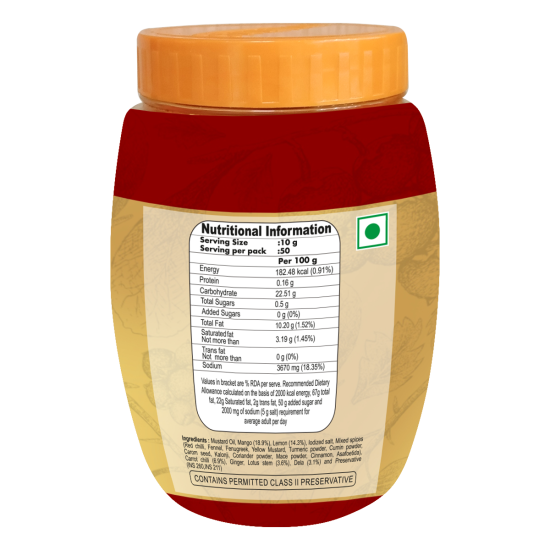 Patanjali Mixed Pickle 500 g - Authentic Indian Taste