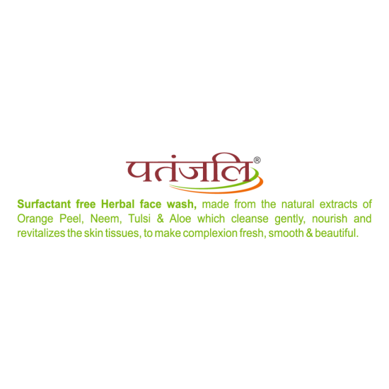 Patanjali Orange Aloevera Face Wash 60 g - Refreshing Cleanser