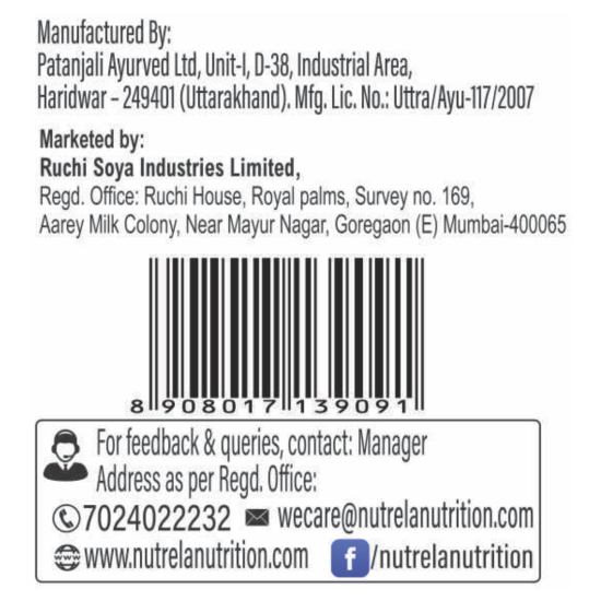 Patanjali Nutrela Bone Health Natural 15 g - Essential Nutrients for Bone Health