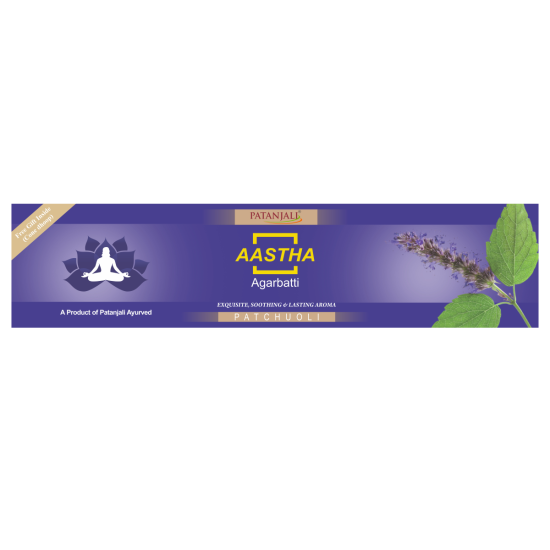 Aastha Agarbatti Patchauli 125 g - Tranquil Fragrance