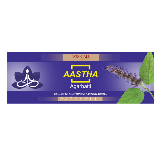 Aastha Agarbatti Patchouli 18 Stick 20 g - Captivating Fragrance