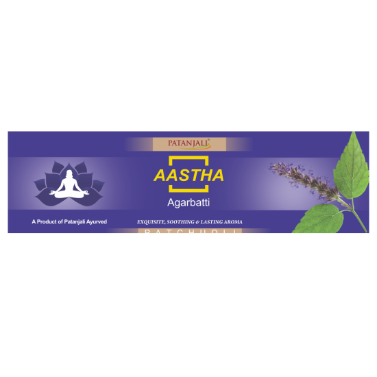 Aastha Agarbatti Patchouli 75 g - Tranquil Aromatic Bliss