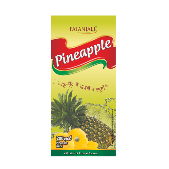 Patanjali Pineapple Beverage 200 ml - Refreshing Tropical Drink