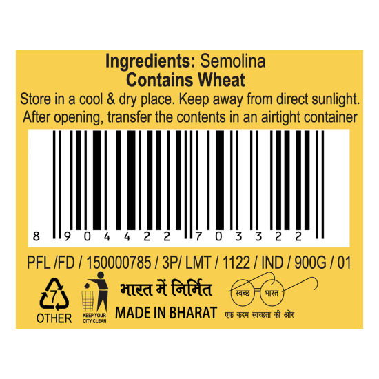 Patanjali Vermicelli Plain 900 g - Authentic Taste & Quality