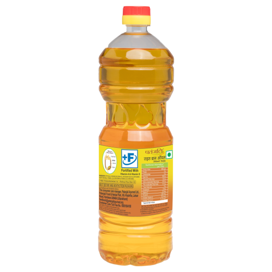 Patanjali Rice Bran Oil 1 Ltr - Premium Cooking Oil