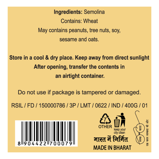 Patanjali Roasted Vermicelli 400 g - Versatile Cooking Delight