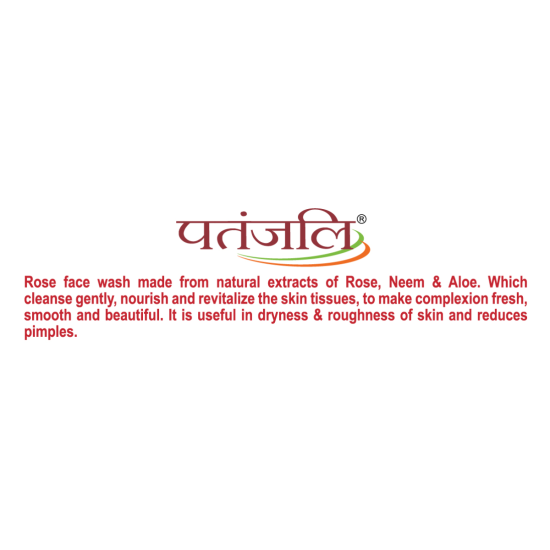 Patanjali Rose Face Wash 100 g - Gentle and Refreshing Cleanser
