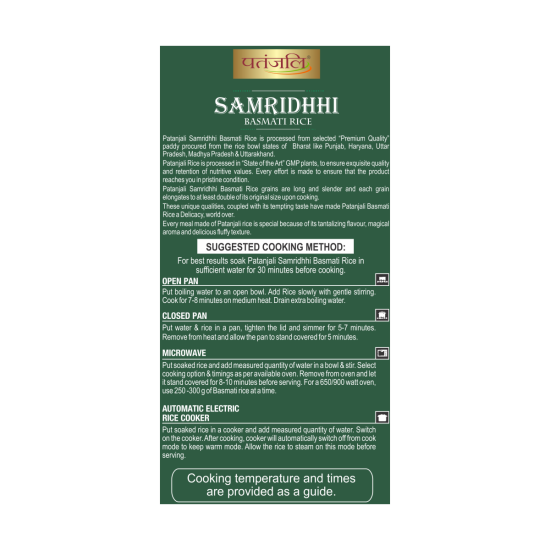 Patanjali Samridhhi Basmati Rice 1 kg - Premium Quality