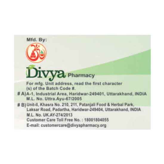 Divya Shilajeet Rasayan Vati 20 g - Natural Dietary Supplement