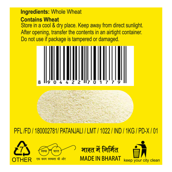 Patanjali Sooji 500g - Premium Quality Semolina