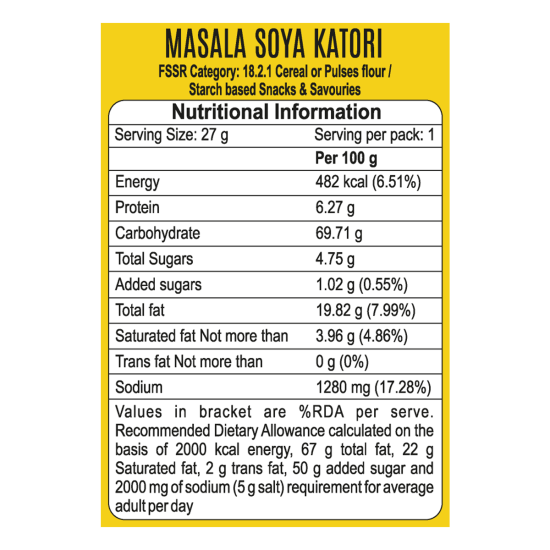 Patanjali Soyavita Masala Soya Katori - Flavorful & Nutritious Snack