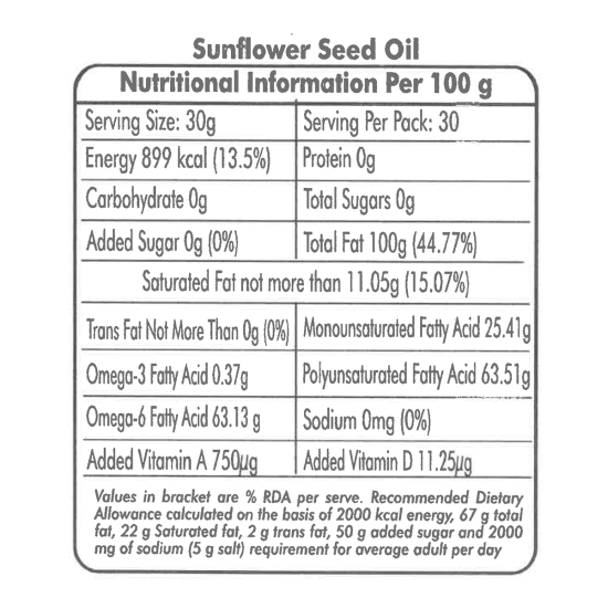 Patanjali Sunflower Oil Pouch 1 Ltr - Premium Cooking Oil