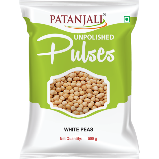 Patanjali Unpolished White Peas 500g - Nutritious & Natural