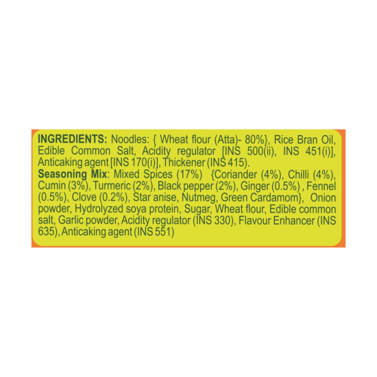 Patanjali Atta Noodles Yummy Masala 60 g - Delicious Whole Wheat Snack