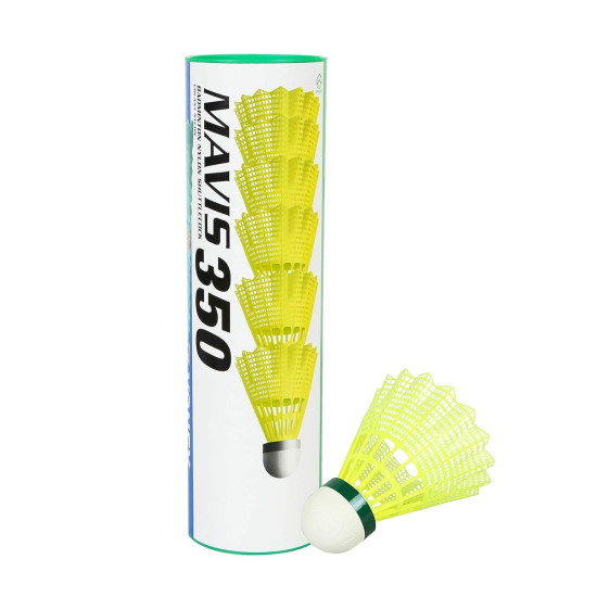 Yonex Mavis 350 Green Cap Nylon Shuttlecock (Yellow) - High Performance