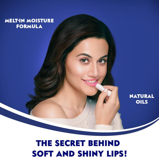 NIVEA Soft Rose Shine Lip Balm - 24H Moisture & Glossy Finish