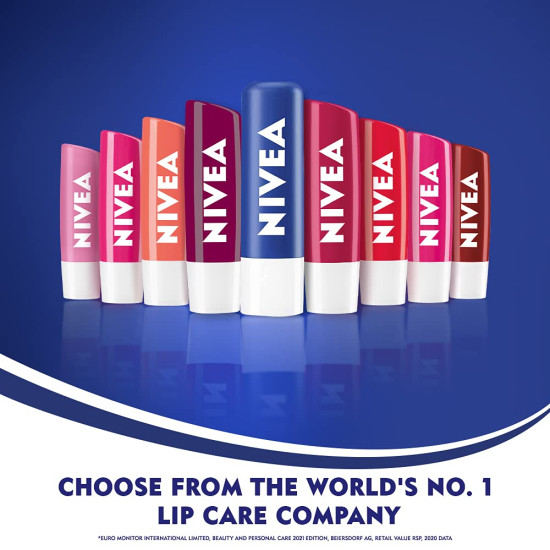 NIVEA Soft Rose Shine Lip Balm - 24H Moisture & Glossy Finish