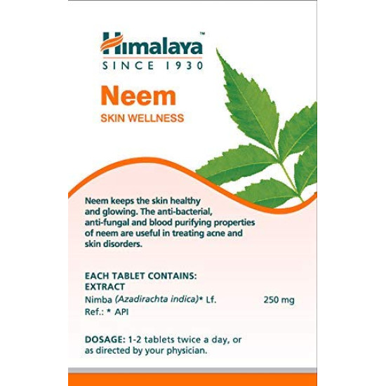 Himalaya Wellness Neem Tablets - Pure Herbs for Skin Wellness