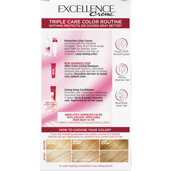 L'Oreal Paris Excellence 9A Light Ash Blonde Hair Color - Super Rich Care & Color