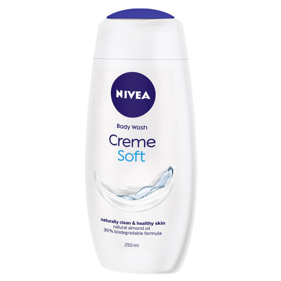 NIVEA Crème Soft 250ml Body Wash - Clean & Moisturized Skin