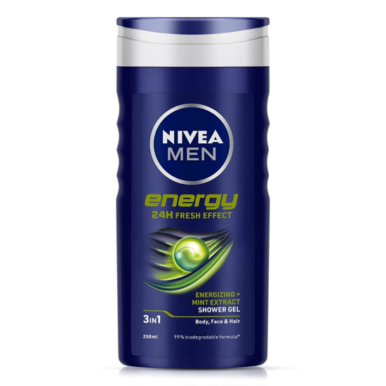 NIVEA MEN Energy 250ml Body Wash - Cool Mint Freshness