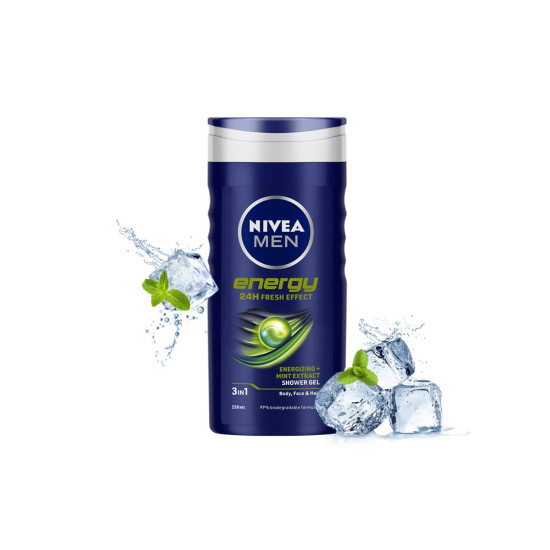 NIVEA MEN Energy 250ml Body Wash - Cool Mint Freshness
