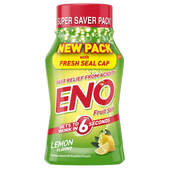 ENO Lemon Digestive Antacid 100 gm Jar - Fast Relief from Acidity