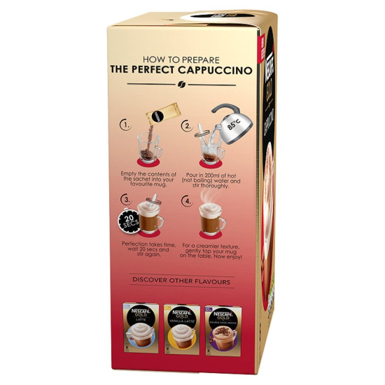 Nescafe Gold Cappuccino Unsweetened Taste Pouch, 113 g - Rich & Creamy Experience