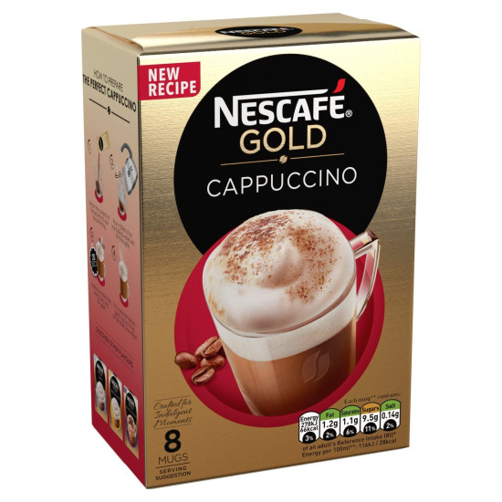 Nescafe Gold Cappuccino Unsweetened Taste Pouch, 113 g - Rich & Creamy Experience