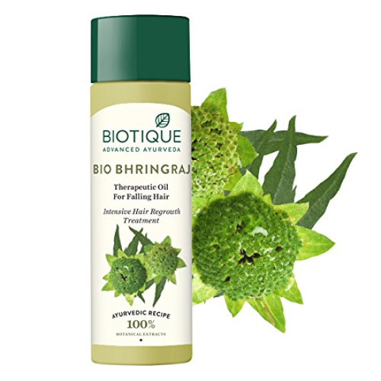 Biotique Bhringraj Therapeutic Hair Oil - Intensive Hair Regrowth Treatment