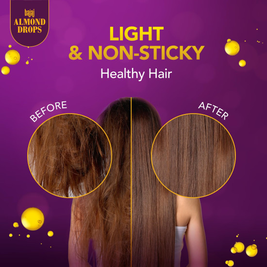 Bajaj Almond Drops Hair Oil - 6X Vitamin E & Hair Fall Control Bajaj Almond Drops Hair Oil - 6X Vitamin E & Hair Fall Control